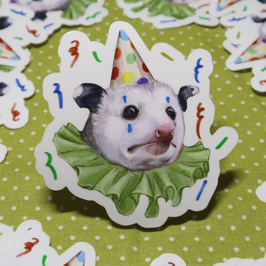 birthday opossums sticker