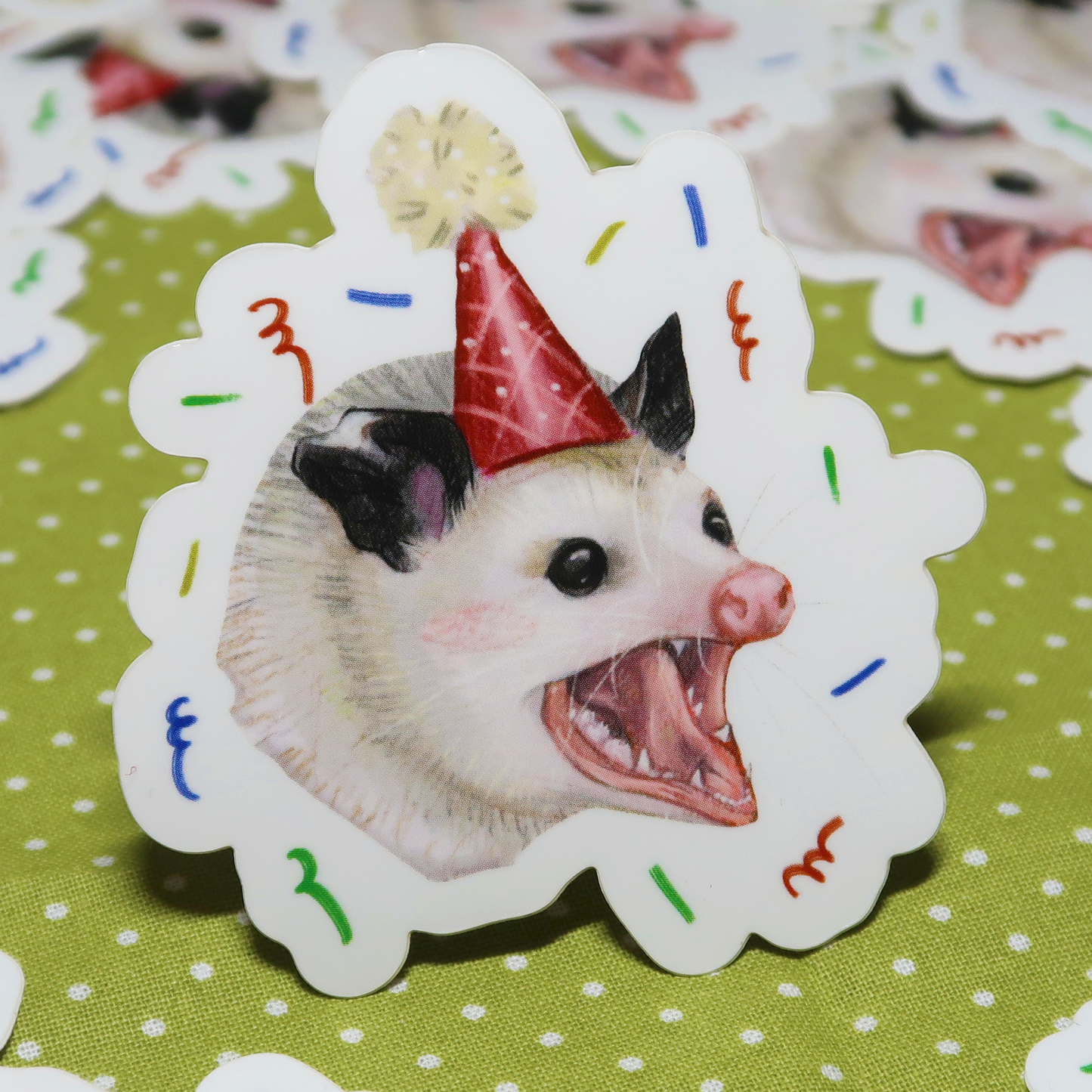 birthday opossums sticker