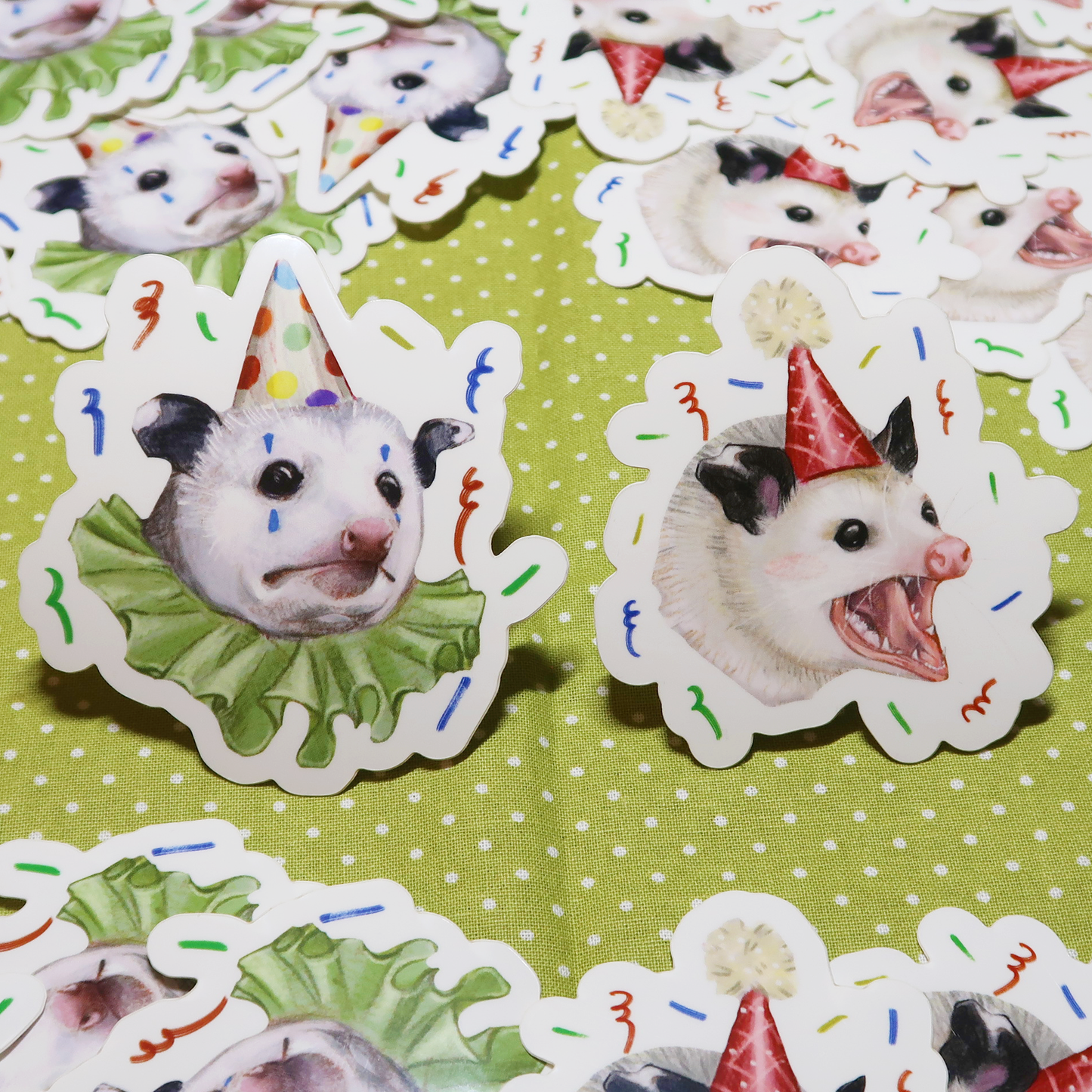birthday opossums sticker