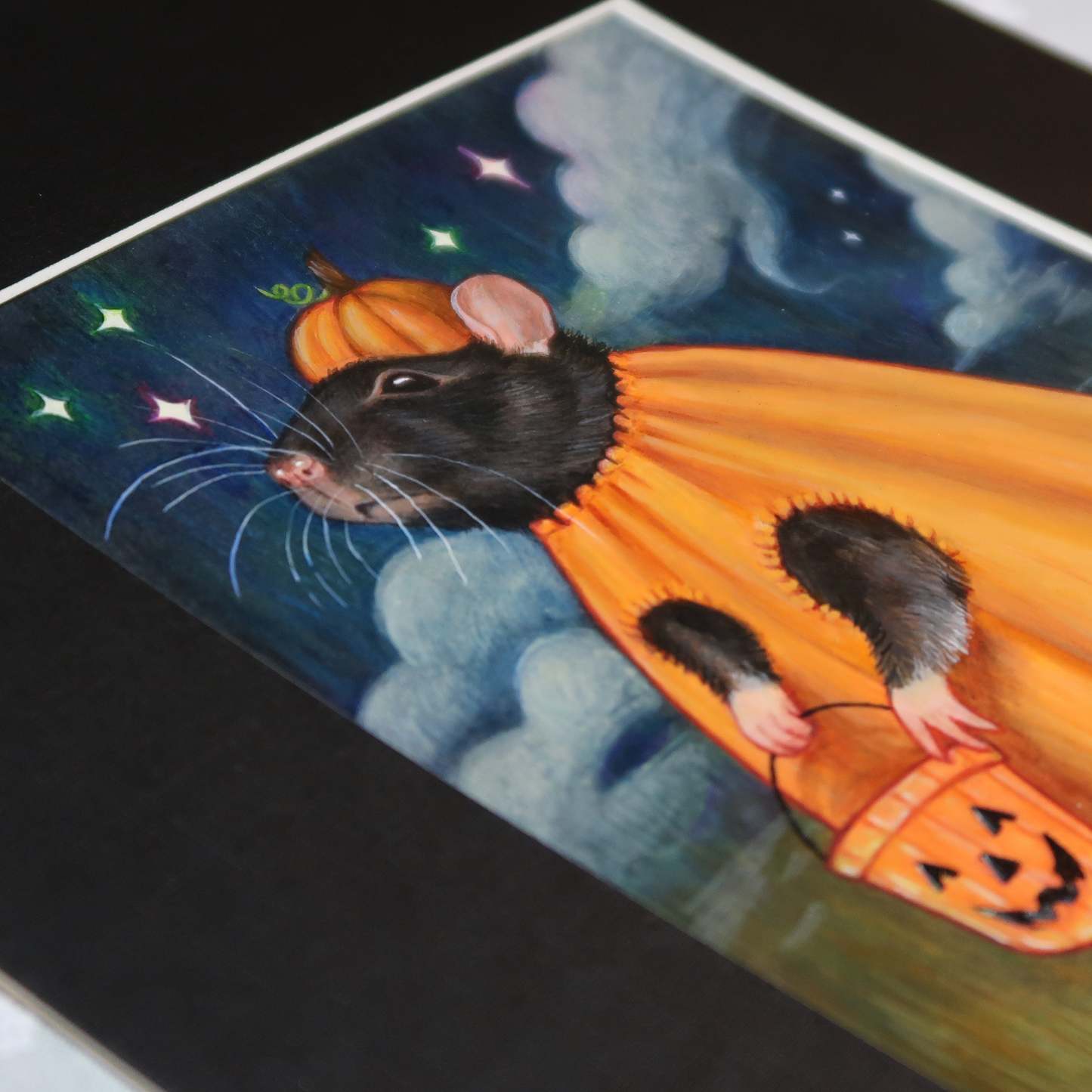 pumpkin rattie - original painting