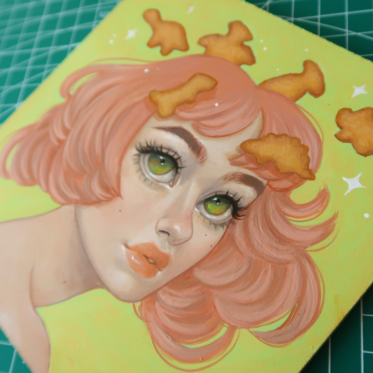 "dino nuggets" original painting
