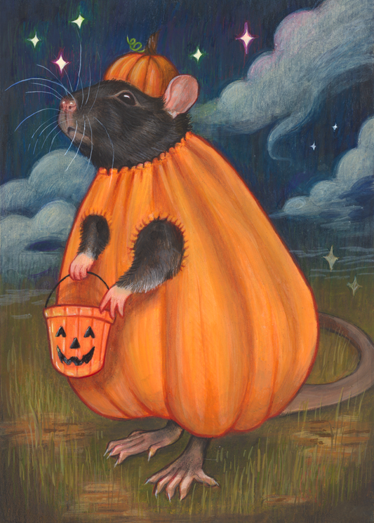 pumpkin rattie - 5x7 print