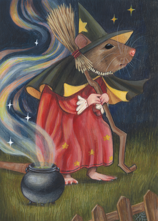 witchy rattie - 5x7 print