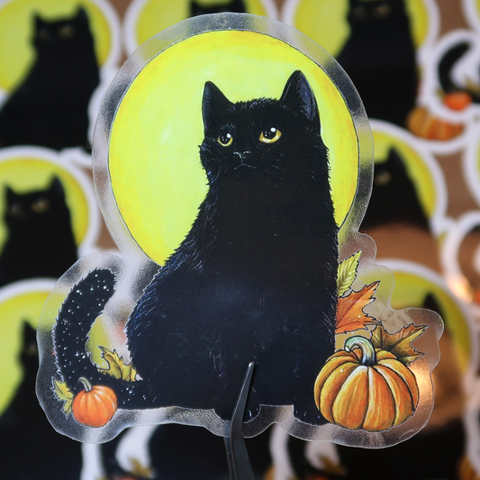 autumn cat - sticker