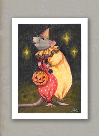 Clown Rattie - Print