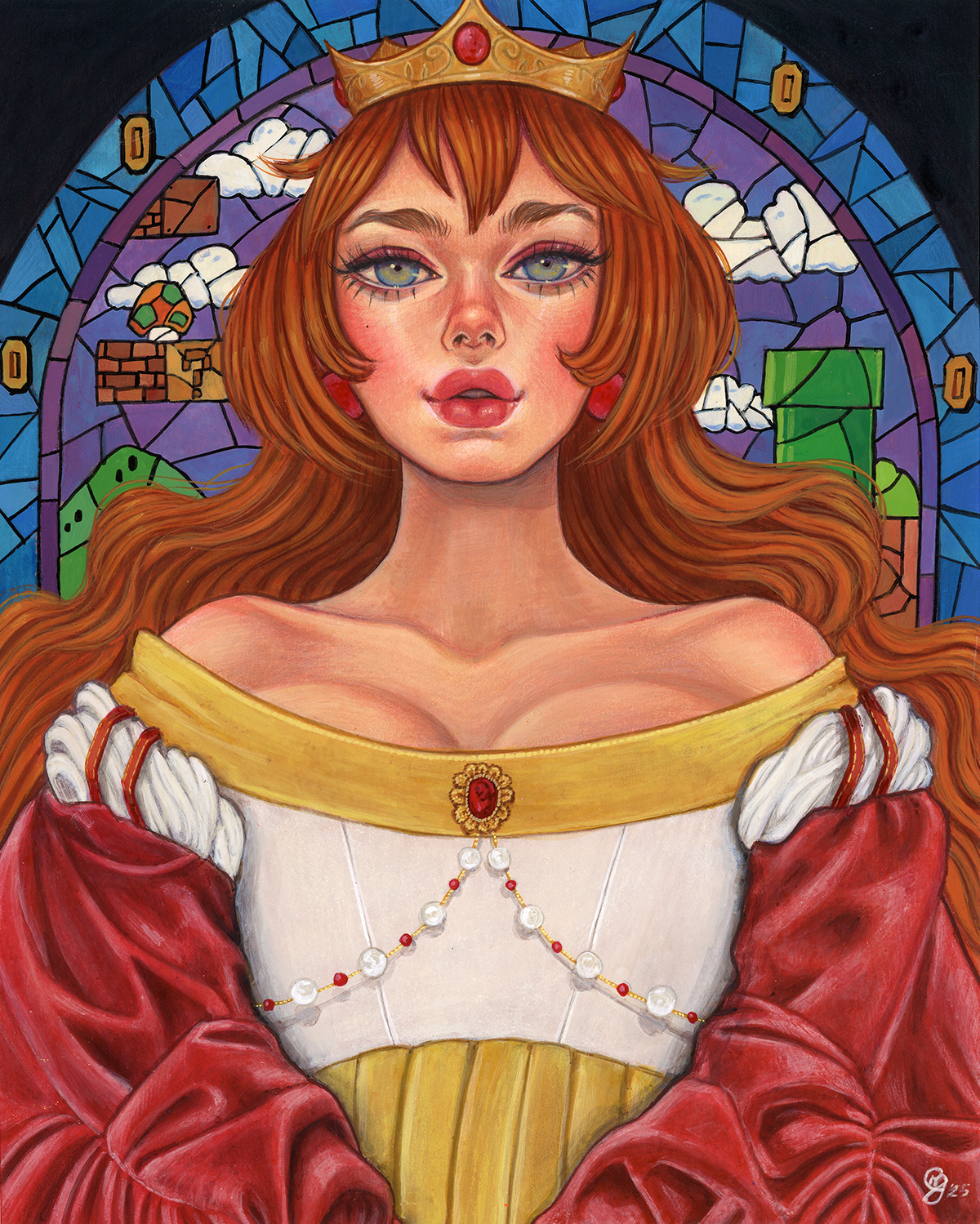 Princess Toadstool - Original Painting