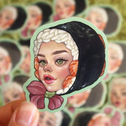 sushi girls sticker