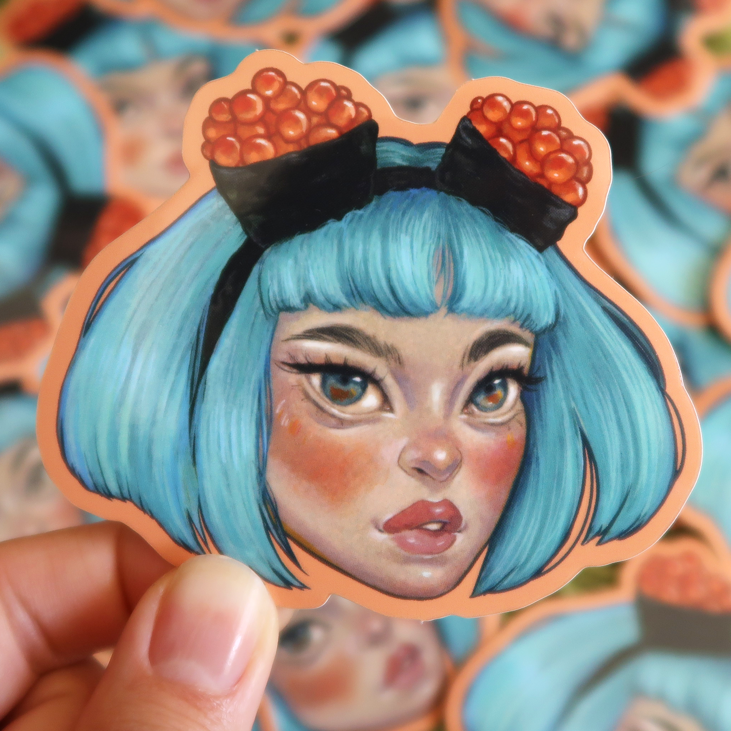 sushi girls sticker